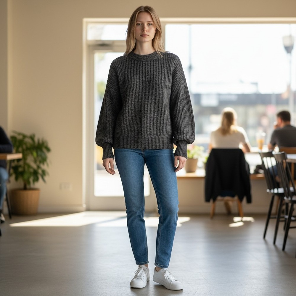 Vintage McGregor Scandia Sports Sweater Oslo Made in USA Grey Knit Crewneck 36